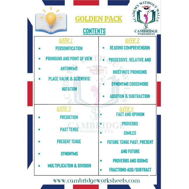 grade 6 golden pack cambridge worksheets