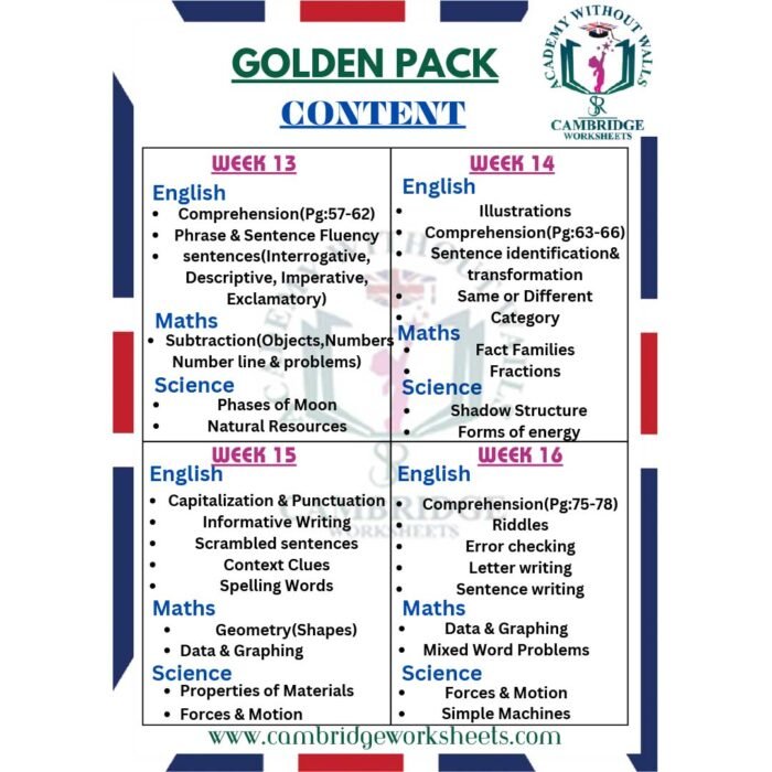 golden worksheets grade 1