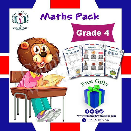 Math Pack Grade 4 cambridge work sheets for kids