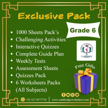 grade 6 exclusive cambridge worksheets