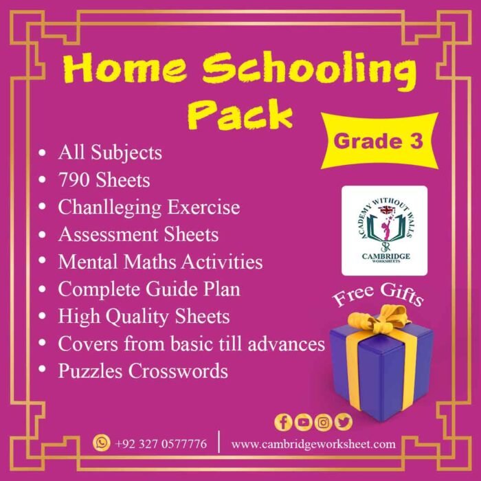 grade 3 home schooling cambridge worksheets