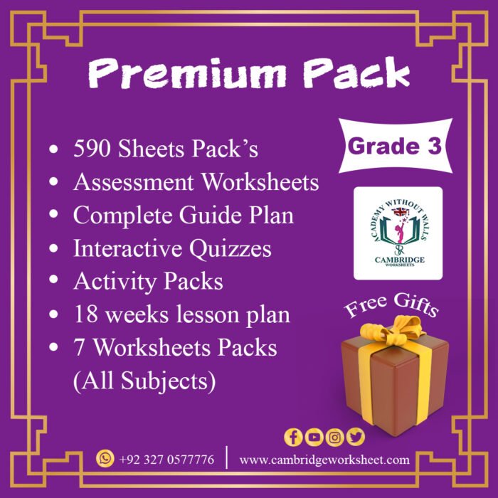 grade 3 premium cambridge worksheets