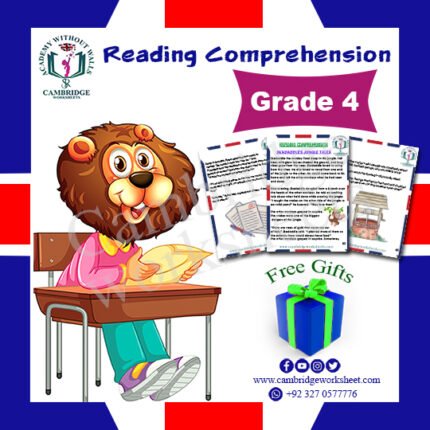 Reading Comprehension Pack Grade 4 cambridge work sheets for kids