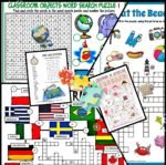 word search puzzle activity worksheets