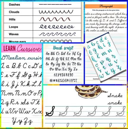 cursive writing activity worksheets