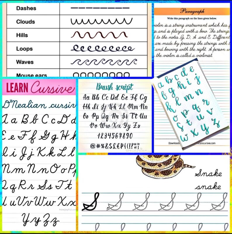 cursive writing activity worksheets