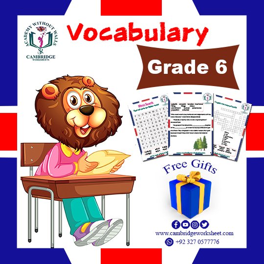 Vocabulary Pack Grade 6 work sheets for kids