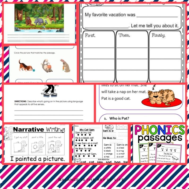 reading & writing activity worksheets