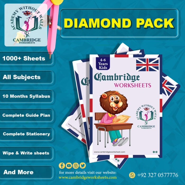 4 to 6 years kids diamond cambridge worksheets