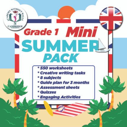 Mini Summer Pack Grade 1 work sheets for kids