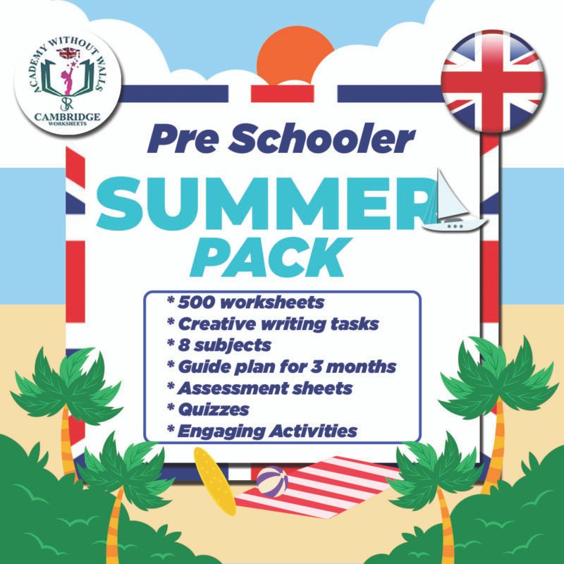 Pre Schooler Summer Pack work sheets for kids