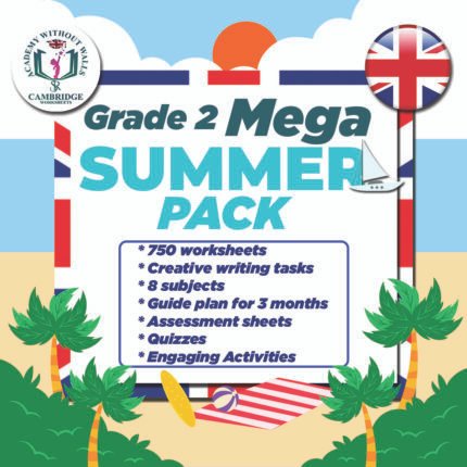 Mega Summer Pack Grade 2 work sheets for kids