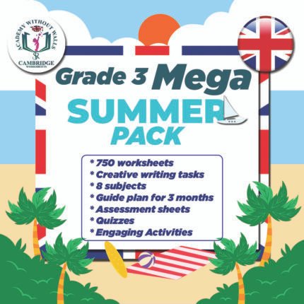 Mega Summer Pack Grade 3 work sheets for kids