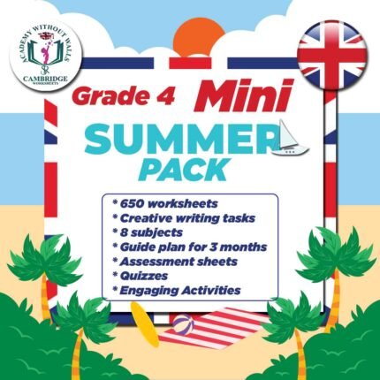 Mini Summer Pack Grade 4 work sheets for kids