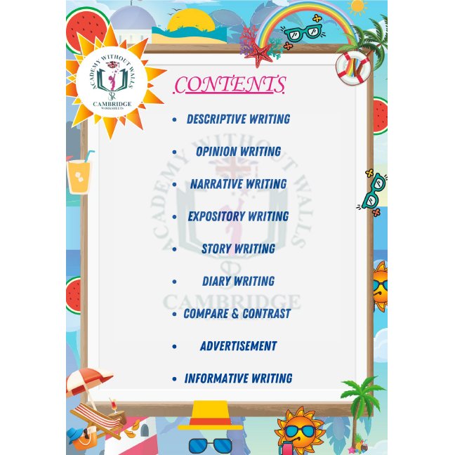 Creative Writing Pack Grade 5 work sheets for kids