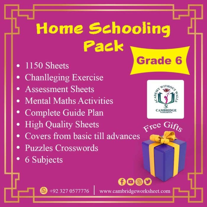 grade 6 home schooling pack cambridge worksheets